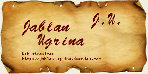 Jablan Ugrina vizit kartica